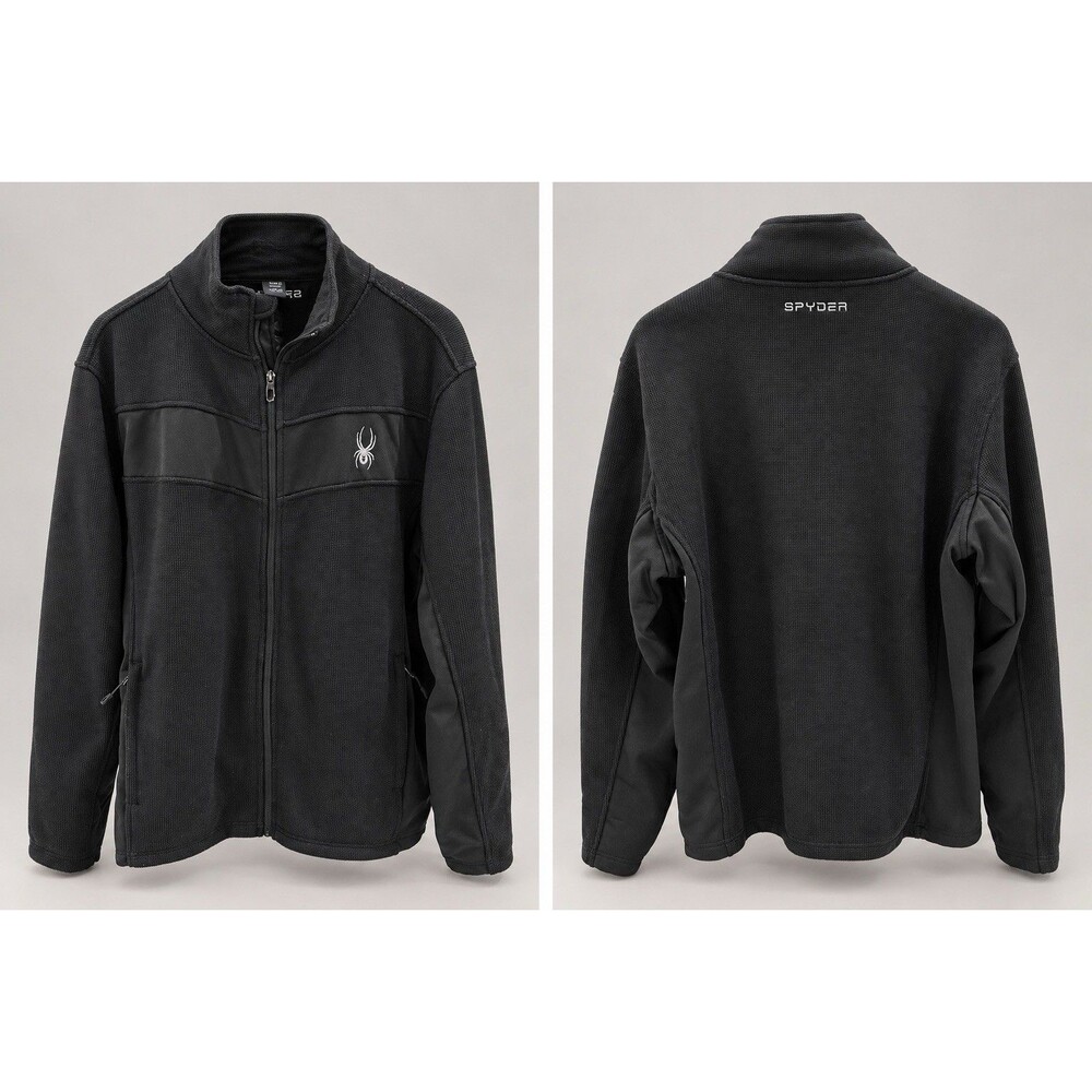 SPYDER Mens Size XL Full Zip Jacket Black